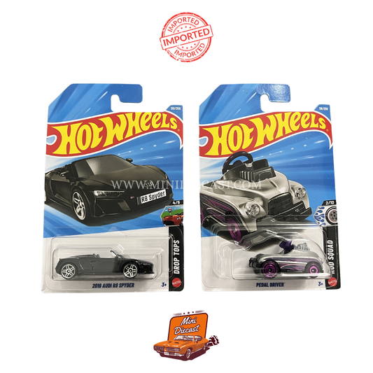 Hot Wheels Mainline (Set of 2) – 2019 Audi R8 Spyder / Pedal Driver (Imported)