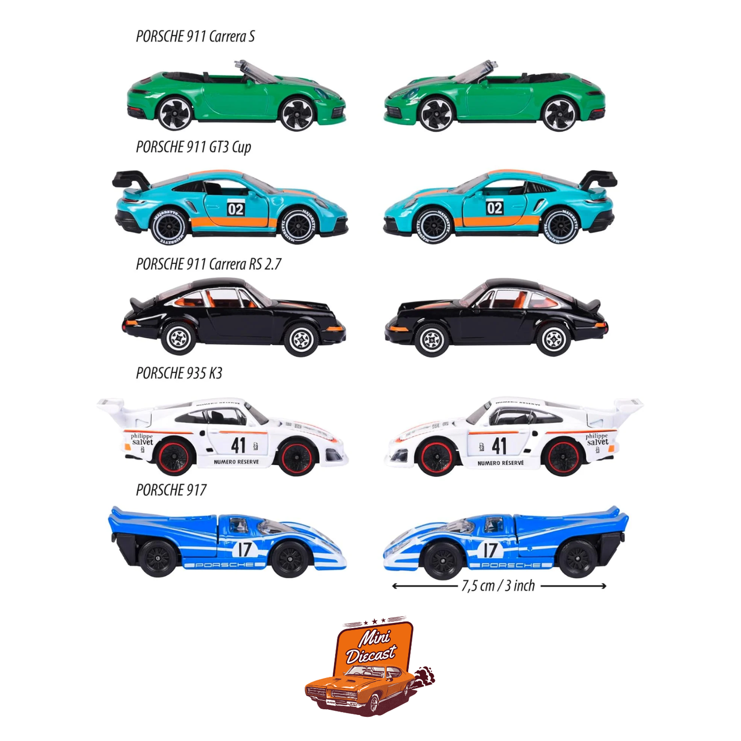 Majorette Porsche Edition – 5 Cars Gift Pack