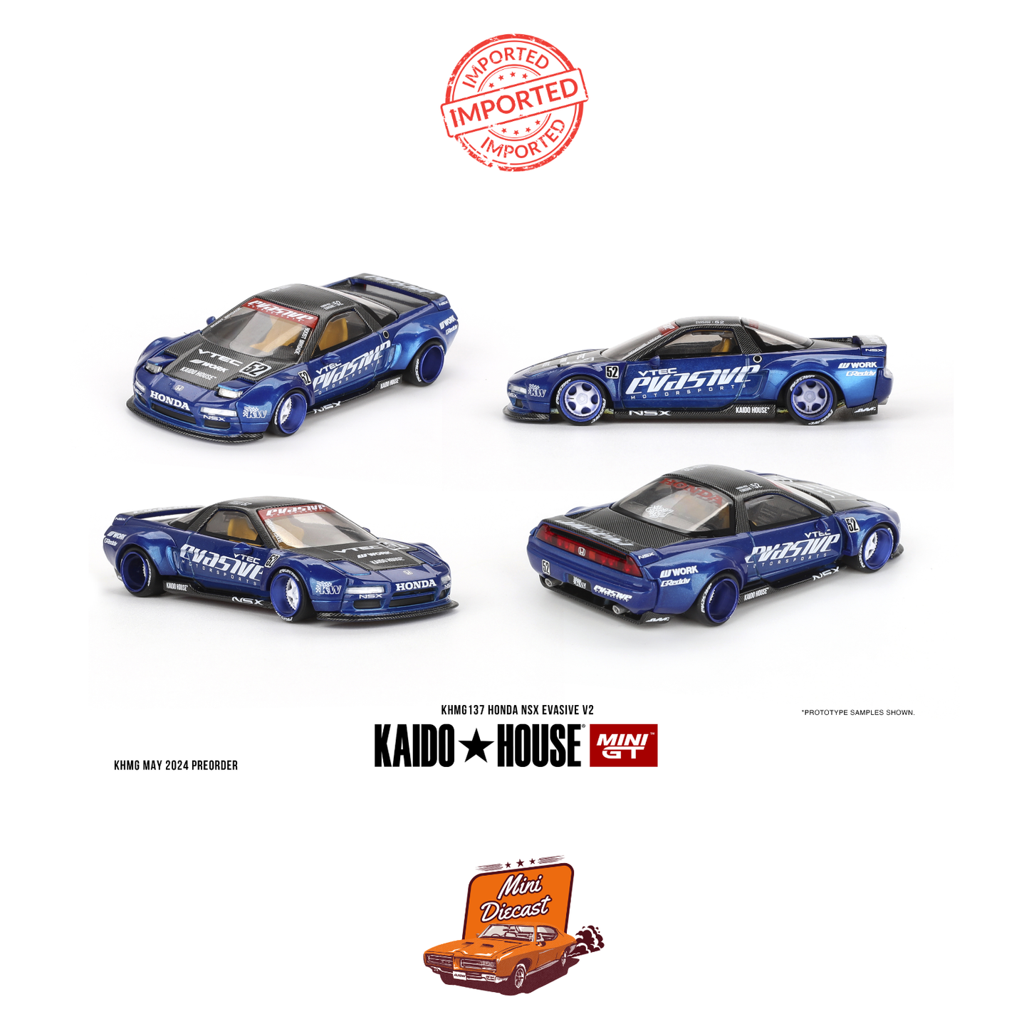 Mini GT #137 Kaido House Honda NSX Evasive V2 (Unsealed) (Imported)