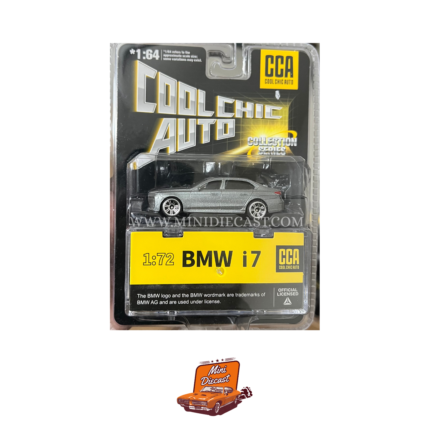 CCA BMW i7 Silver – Blister Pack (With Stackable Display Box)