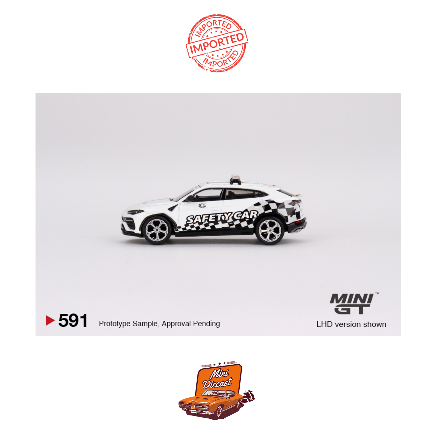 Mini GT #591 Lamborghini Urus 2022 Macau GP Official Safety Car
