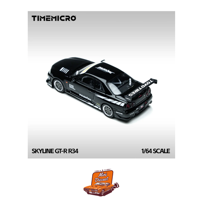 Time Micro Nissan Skyline GT-R R34 – "Black Street" (TM800504)