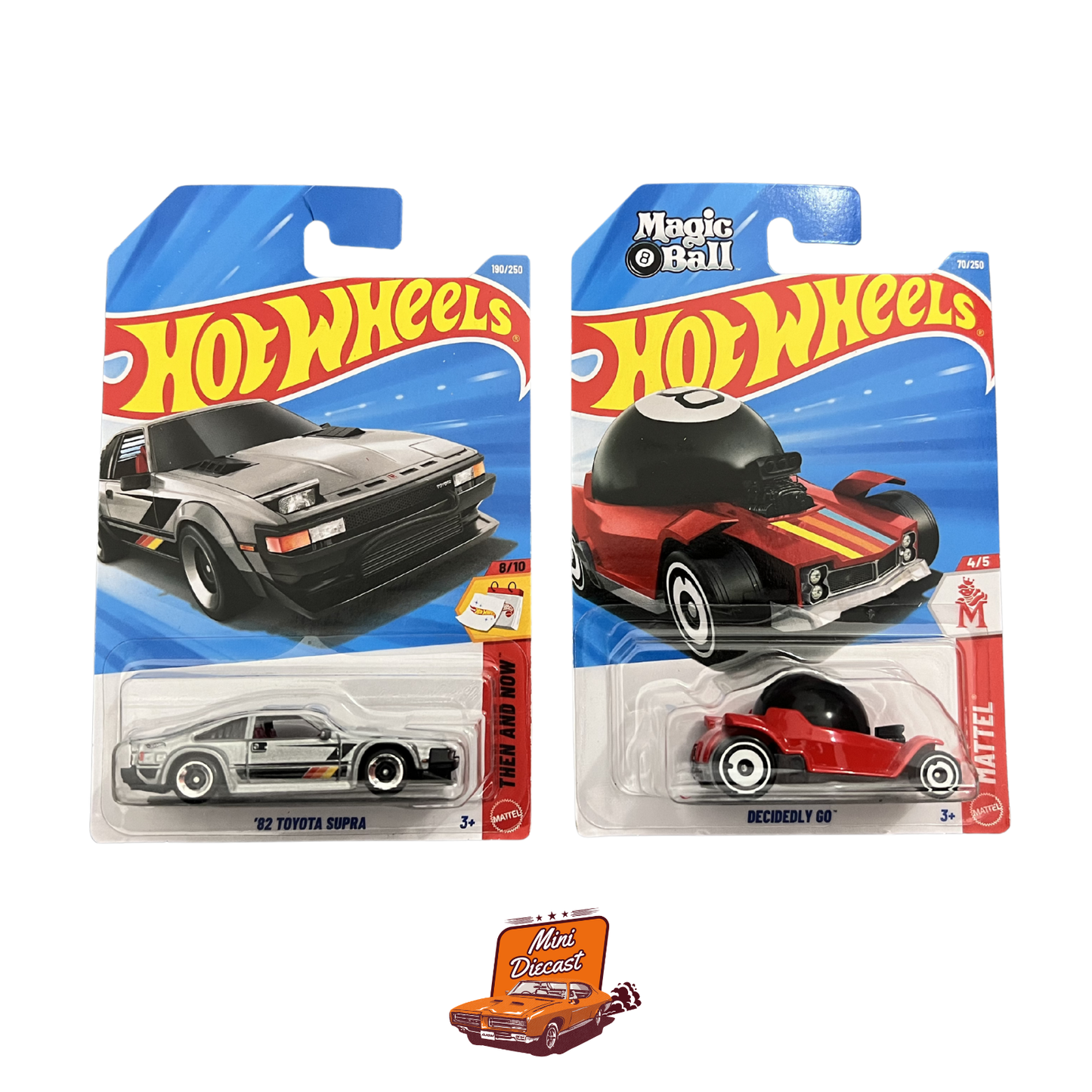 Hot Wheels Mainline (Set of 2) – '82 Toyota Supra / Decidedly Go