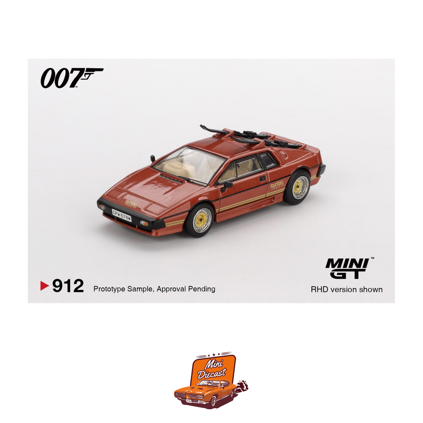 Mini GT #912 Lotus Esprit Turbo Copper Fire Metallic “For Your Eyes Only” – Coming Soon (ETA: March End 2026)