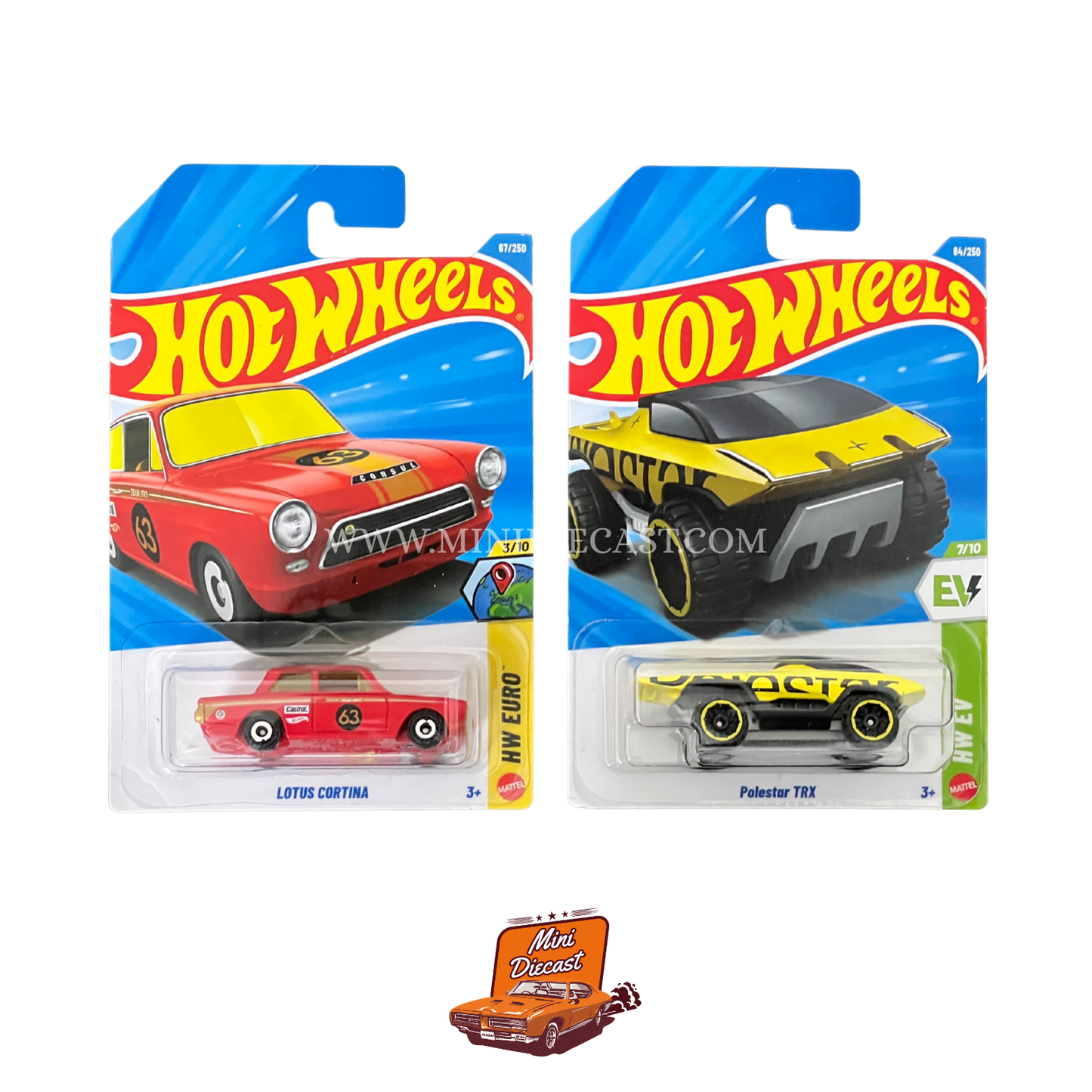 Hot Wheels Mainline (Set of 2) – Lotus Cortina / Polestar TRX