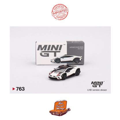 Mini GT #763 Lamborghini Huracán Sterrato Bianco Asopo (Imported)
