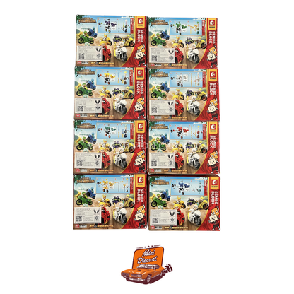 Sembo Yan Dragon – Set of 8 Boxes (8 Mini Figurines with Bike) (Imported)