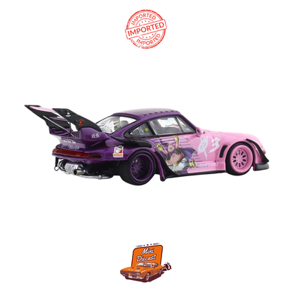 RWB Street Warrior x Ghost Player Porsche 911 (993) “Majin Buu” Dragon Ball Z Livery – 1:64 Scale Diecast Model