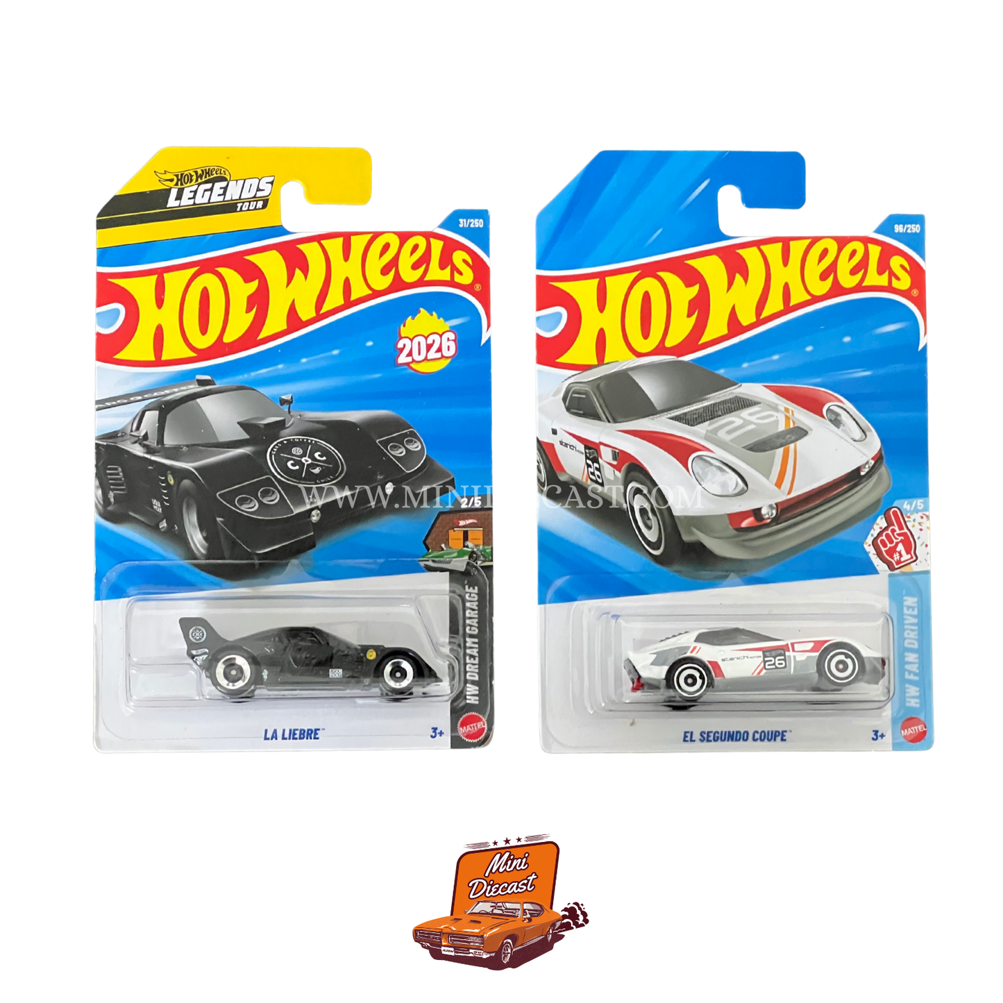 Hot Wheels Mainline (Set of 2) – La Liebre / El Segundo Coupe