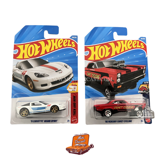 Hot Wheels Mainline (Set of 2) – ’11 Corvette Grand Sport / ’65 Mercury Comet Cyclone