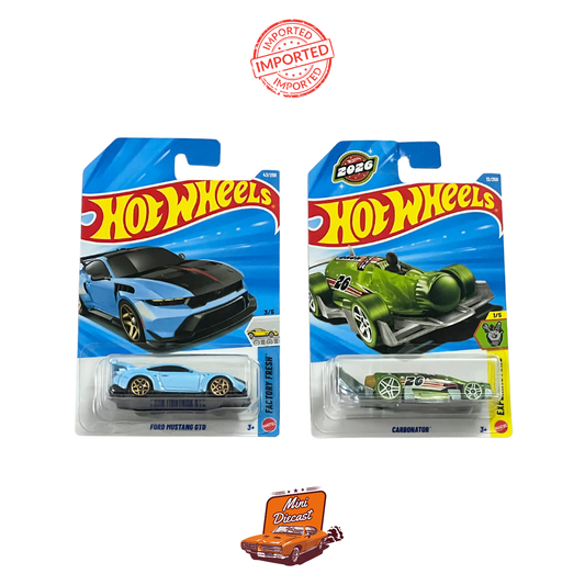 Hot Wheels Mainline (Set of 2) – Ford Mustang GTD / Carbonator (Imported)