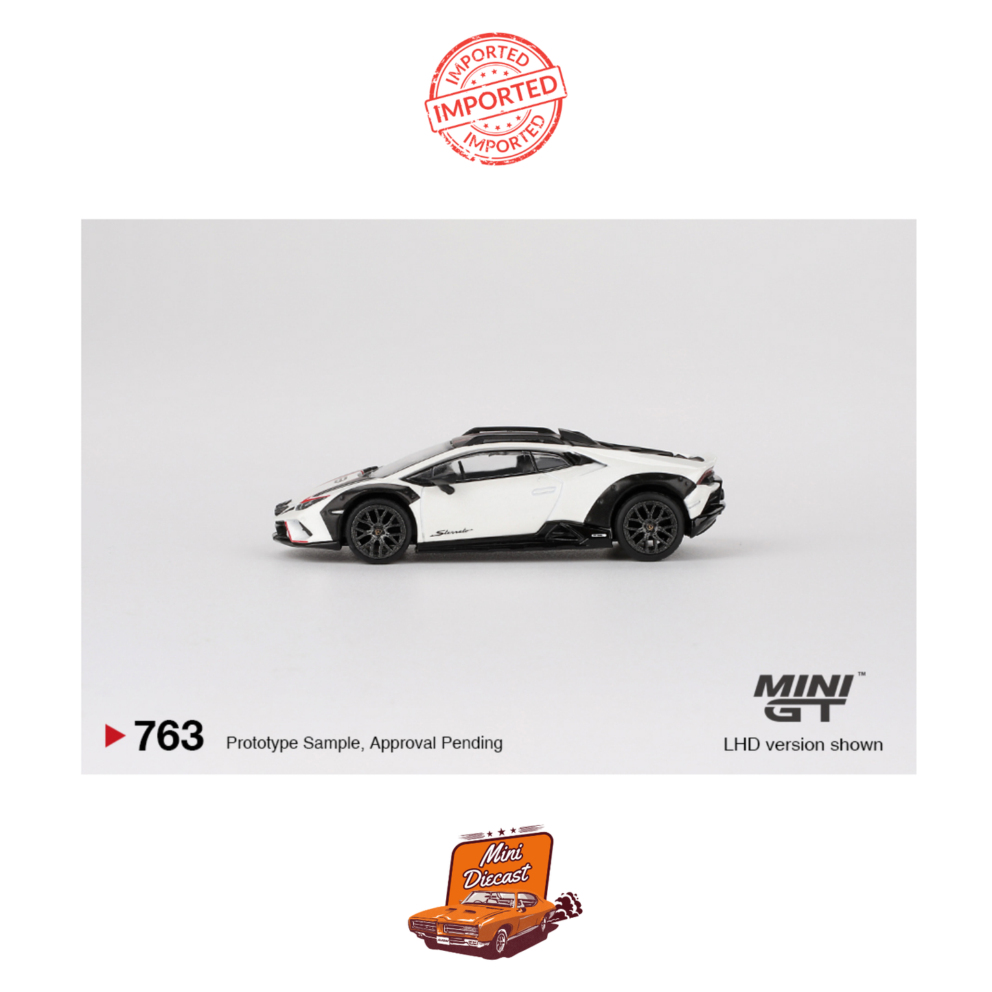 Mini GT #763 Lamborghini Huracán Sterrato Bianco Asopo (Imported)
