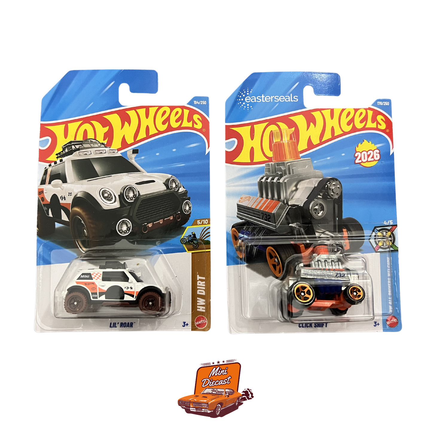 Hot Wheels Mainline (Set of 2) – Lil' Roar / Click Shift