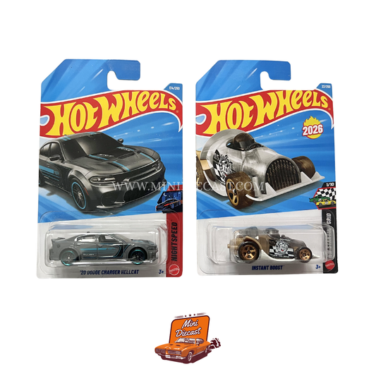 Hot Wheels Mainline (Set of 2) – ’20 Dodge Charger Hellcat / Instant Boost