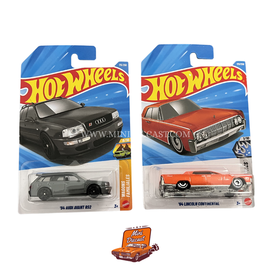 Hot Wheels Mainline (Set of 2) – ’94 Audi Avant RS2 / ’64 Lincoln Continental