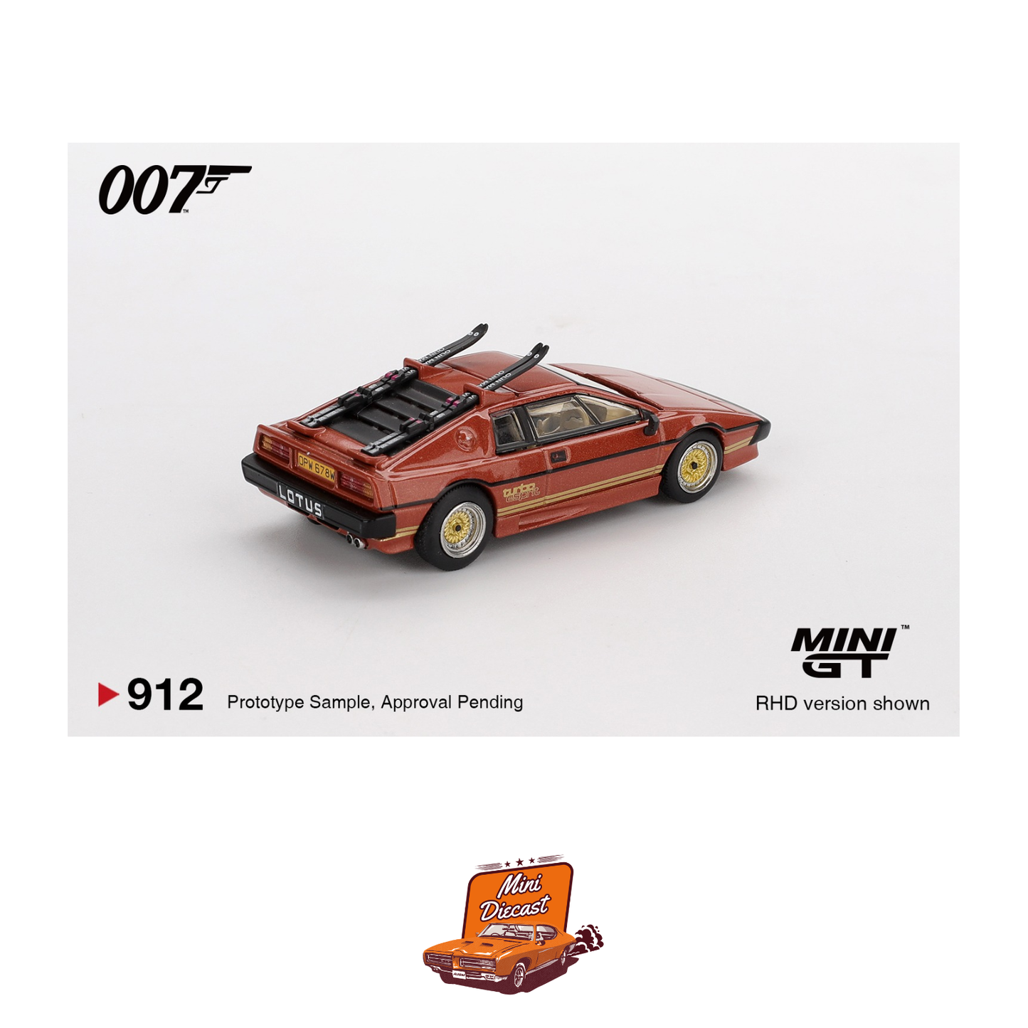 Mini GT #912 Lotus Esprit Turbo Copper Fire Metallic “For Your Eyes Only” – Coming Soon (ETA: March End 2026)