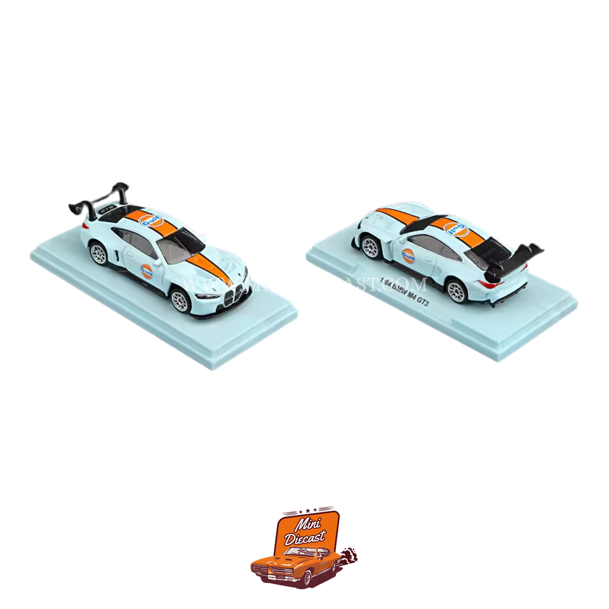 CCA BMW M4 GT3 Gulf Livery (With Acrylic Case)