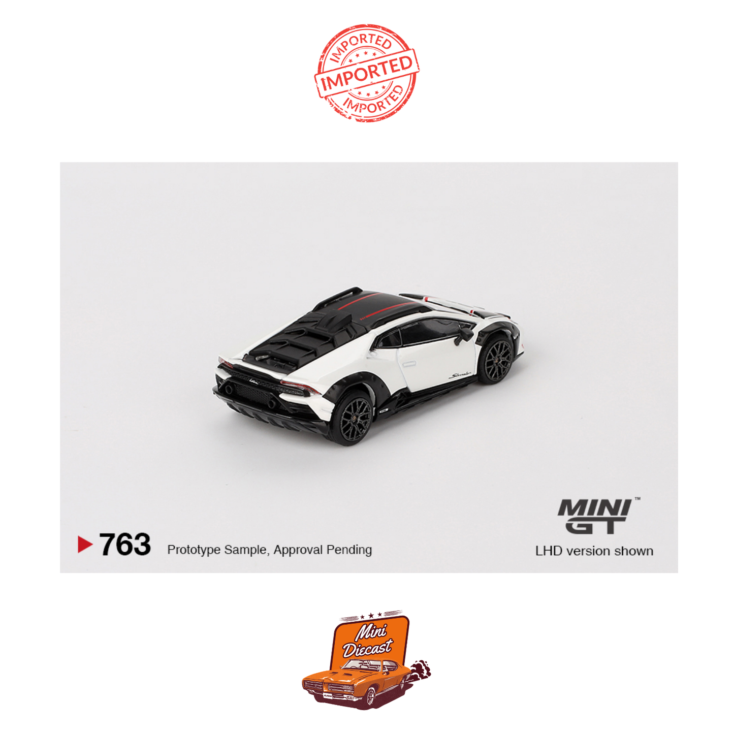 Mini GT #763 Lamborghini Huracán Sterrato Bianco Asopo (Imported)