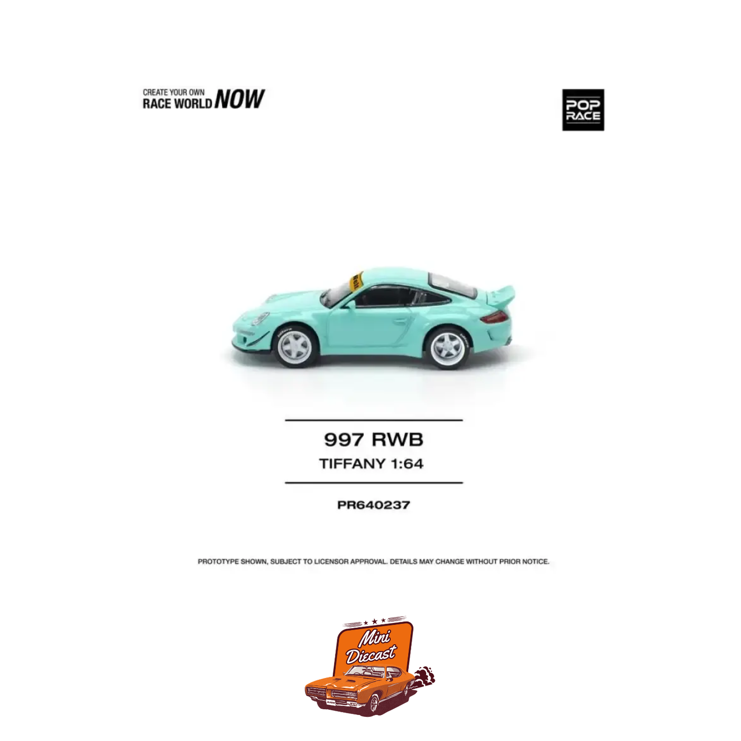 Pop Race Porsche 997 RWB PR64-237 (Tiffany Blue)