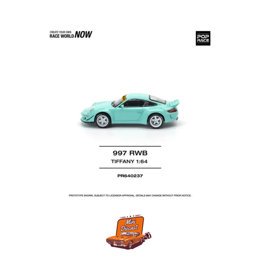 Pop Race Porsche 997 RWB PR64-237 (Tiffany Blue)