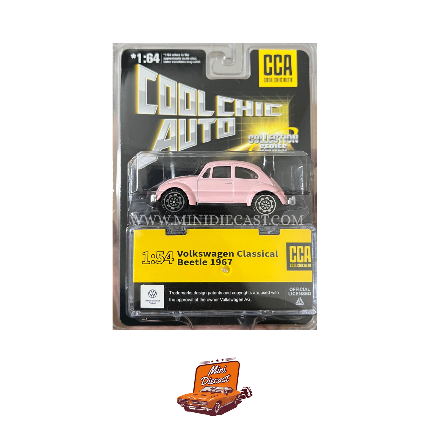 CCA Volkswagen Classical Beetle 1967 Pink – Blister Pack (With Stackable Display Box)