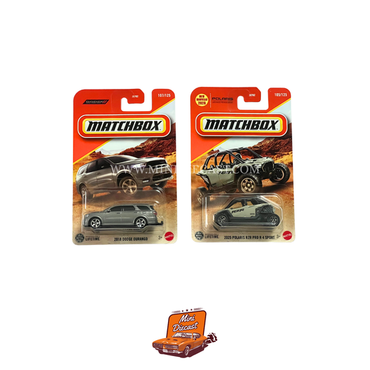 Matchbox (Set of 2) – 2018 Dodge Durango / 2025 Polaris RZR Pro R 4 Sport