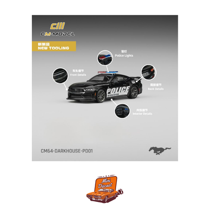 CM Model Ford Mustang Dark Horse Police Car (CM64-DarkHorse-PD01)