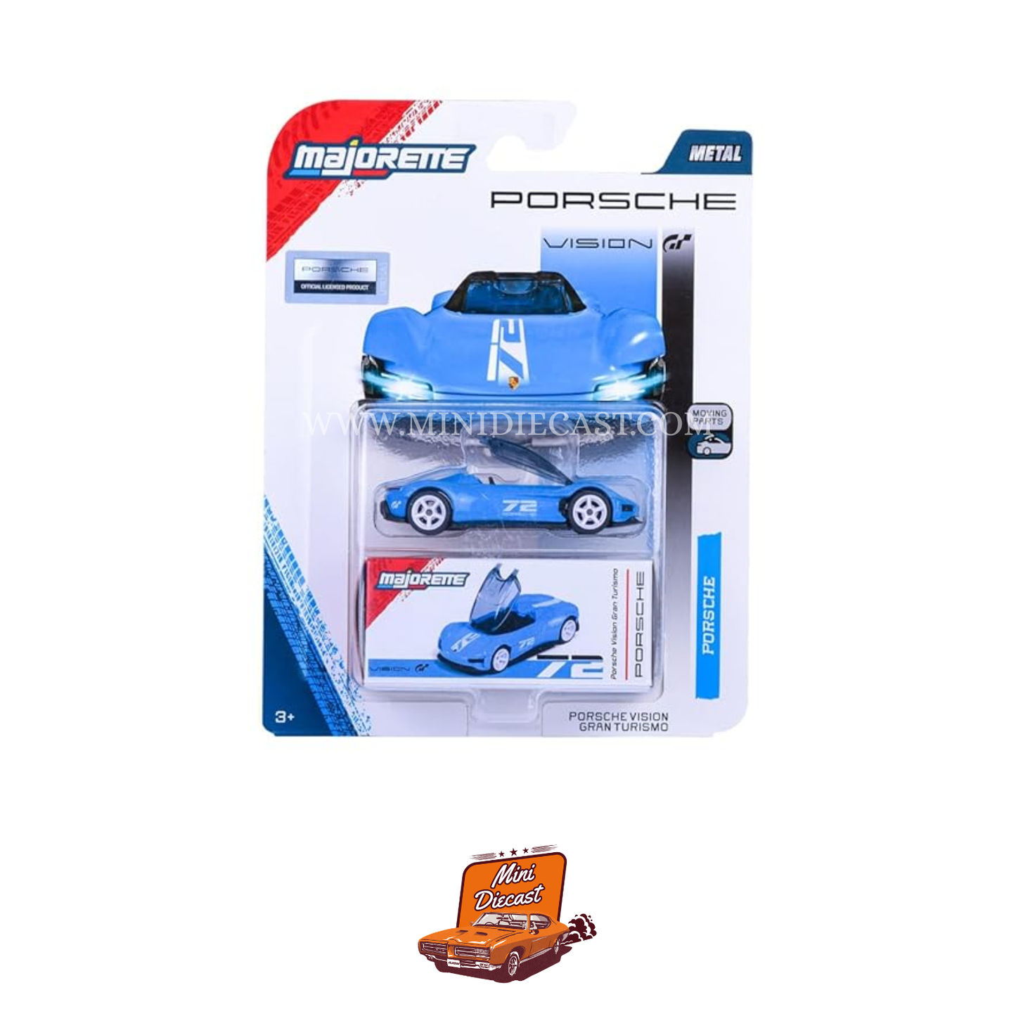 Majorette Porsche Deluxe Cars Porsche Vision Gran Turismo (Blue)