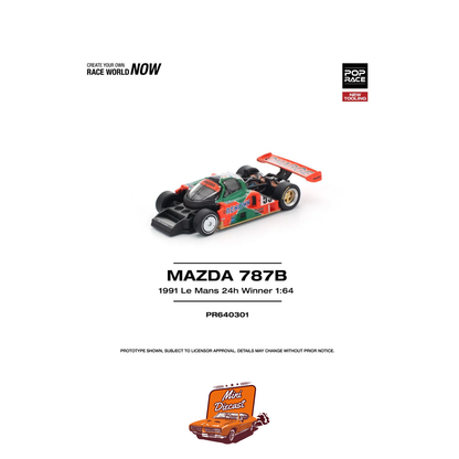 Pop Race Mazda 787B 1991 Le-Mans 24h Winner PR64-301
