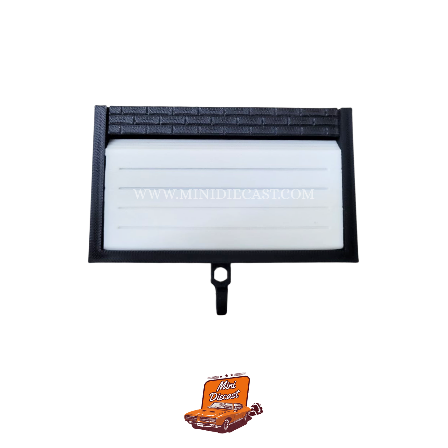 1:64 Mini Garage Key Holder 3D Printed - Black