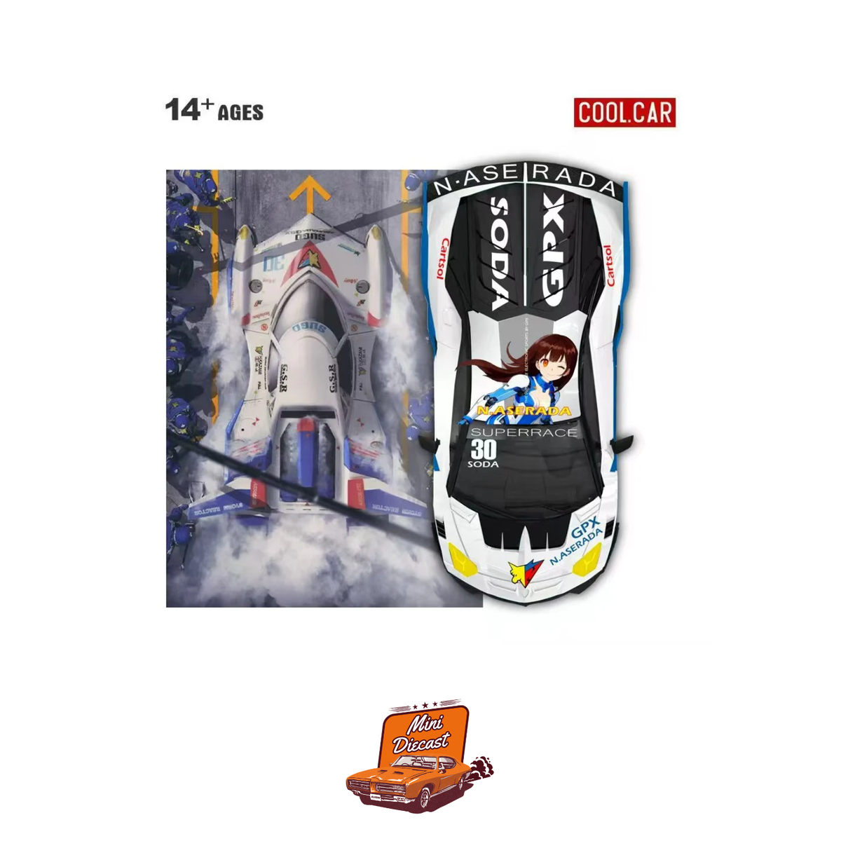 COOLCAR Lamborghini LP700-4 Aventador GT Evo White #30 N.ASERADA Livery CC643830