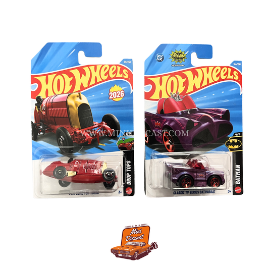 Hot Wheels Mainline (Set of 2) – Fiat Beast Of Turin / Classic TV Series Batmobile