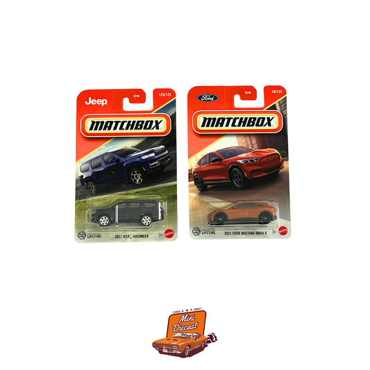 Matchbox (Set of 2) – 2022 Jeep Wagoneer / 2021 Ford Mustang Mach-E