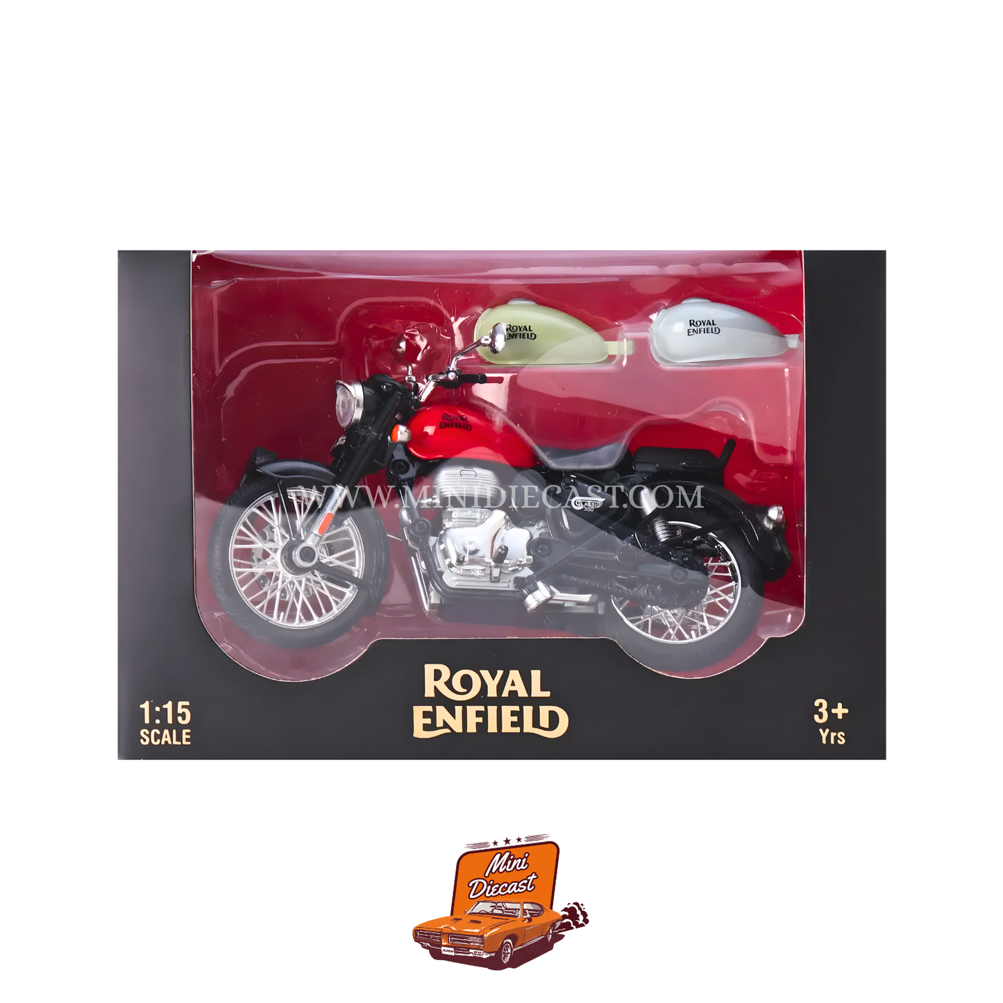 Centy Toys Royal Enfield Classic 350 – Detachable Parts with 3 Colored Fuel Tanks