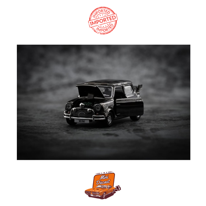 Tiny City Mini Cooper with Spoiler (Black Chrome) 1:50 Scale