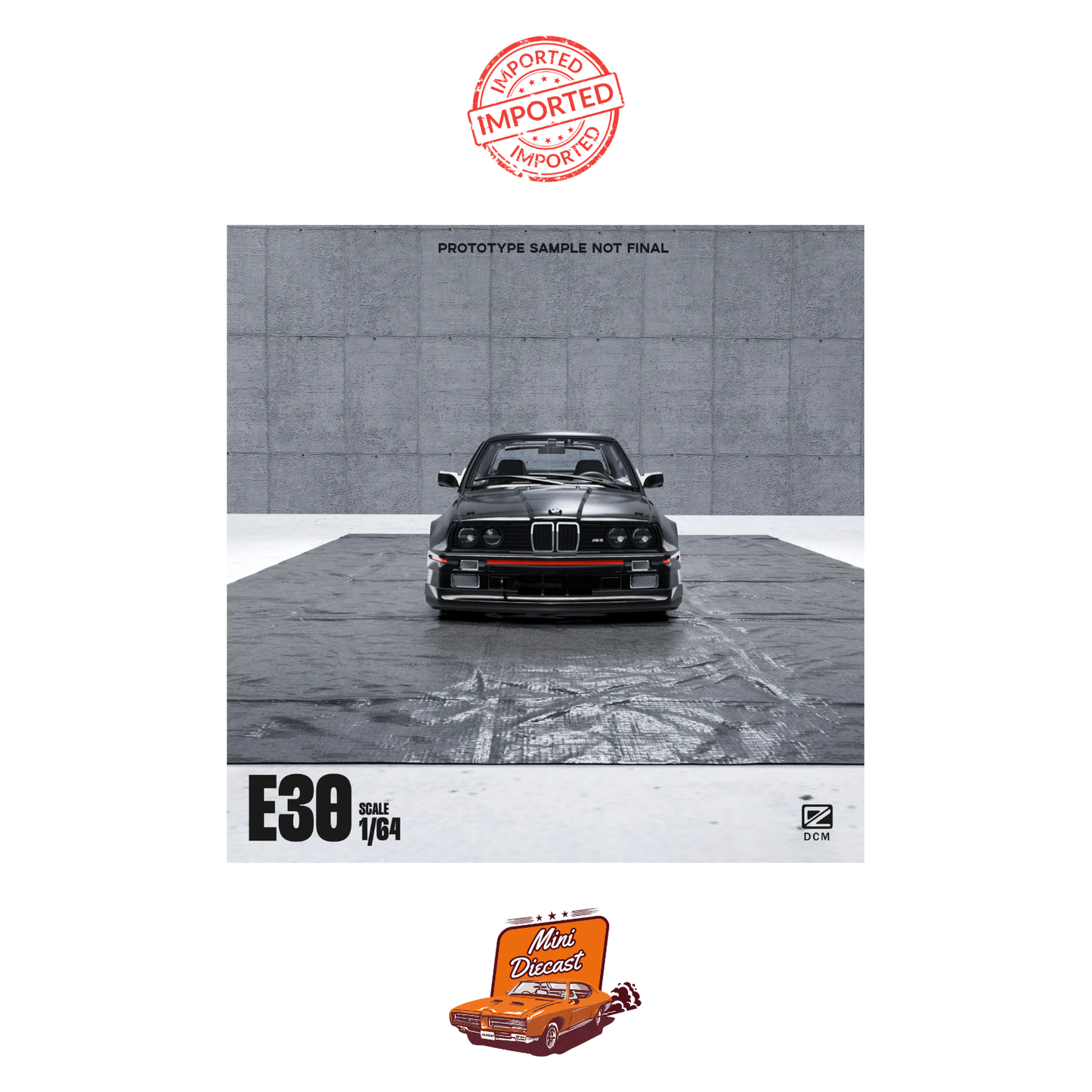 DCM BMW M3 (E30) (Black) – 1:64 Scale (Imported)