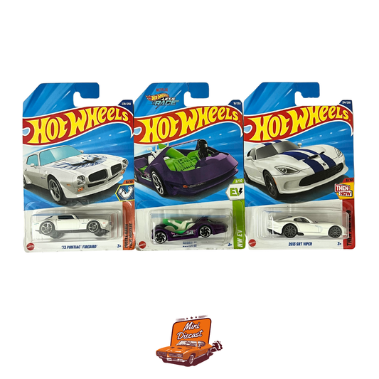 Hot Wheels Mainline (Set of 3) – ’73 Pontiac Firebird / 2013 SRT Viper / Deora III