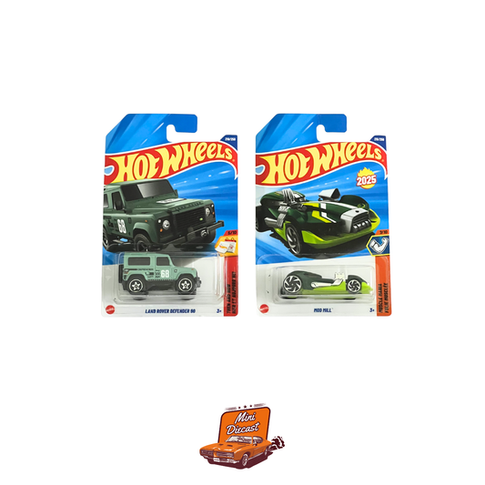Hot Wheels Mainline (Set of 2) – Land Rover Defender 90 / Mod Mill