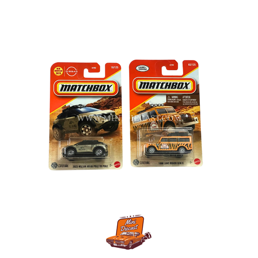 Matchbox (Set of 2) – 2023 Nissan Ariya Pole to Pole / 1966 Land Rover Gen II