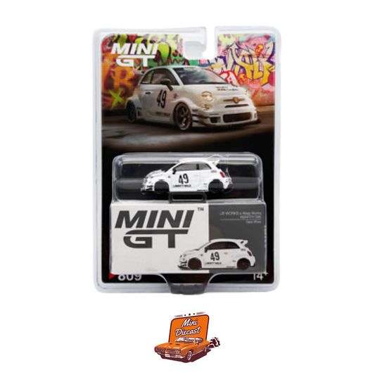 Mini GT #809 LB-WORKS x Abas Works ABARTH 595 Gara White (Blister Pack) (Imported)