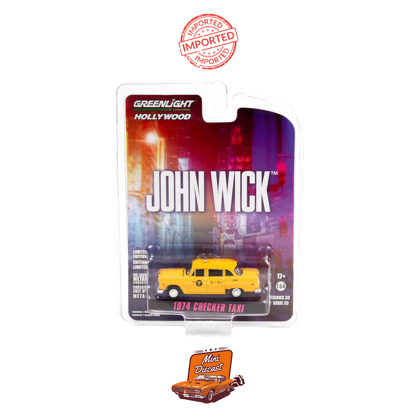GreenLight John Wick 1974 Checker Taxi (Imported)