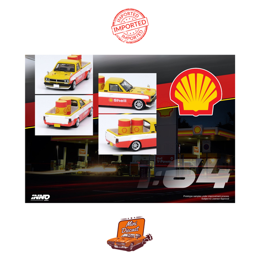 Inno64 x Tiny x Shell – Nissan Sunny “HAKOTORA” Pick Up – Shell Edition
