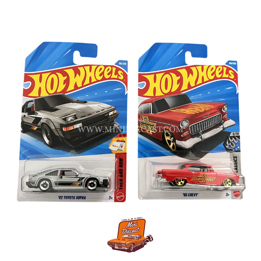Hot Wheels Mainline (Set of 2) – ’82 Toyota Supra / ’55 Chevy
