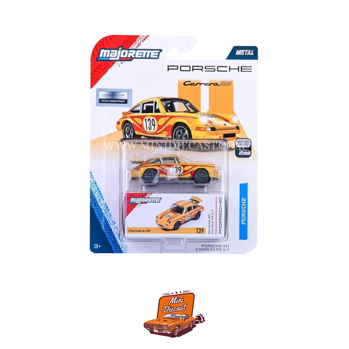 Majorette Porsche Deluxe Cars Porsche 911 Carrera RS 2.7