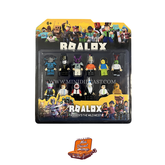 Roalox – Roblox – 12 Mini Figurines (Includes Minifigure Base, Randomly Distributed Weapons) (Imported)
