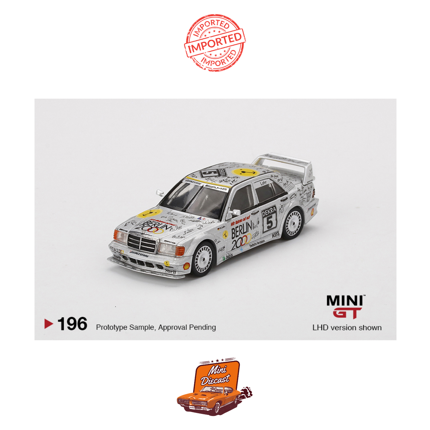 Mini GT #196 Mercedes-Benz 190E 2.5-16 Evolution II #5 (Imported)