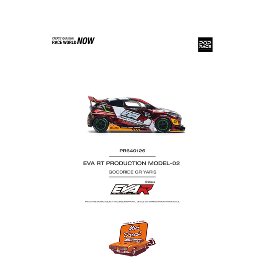 Pop Race EVA RT Production Model 02 Goodride GR Yaris (PR64-126)
