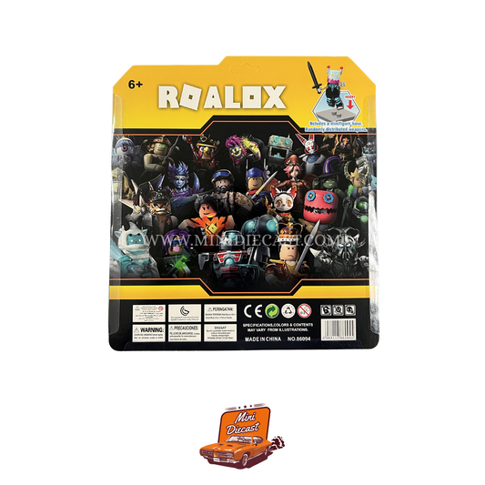Roalox – Roblox – 12 Mini Figurines (Includes Minifigure Base, Randomly Distributed Weapons) (Imported)