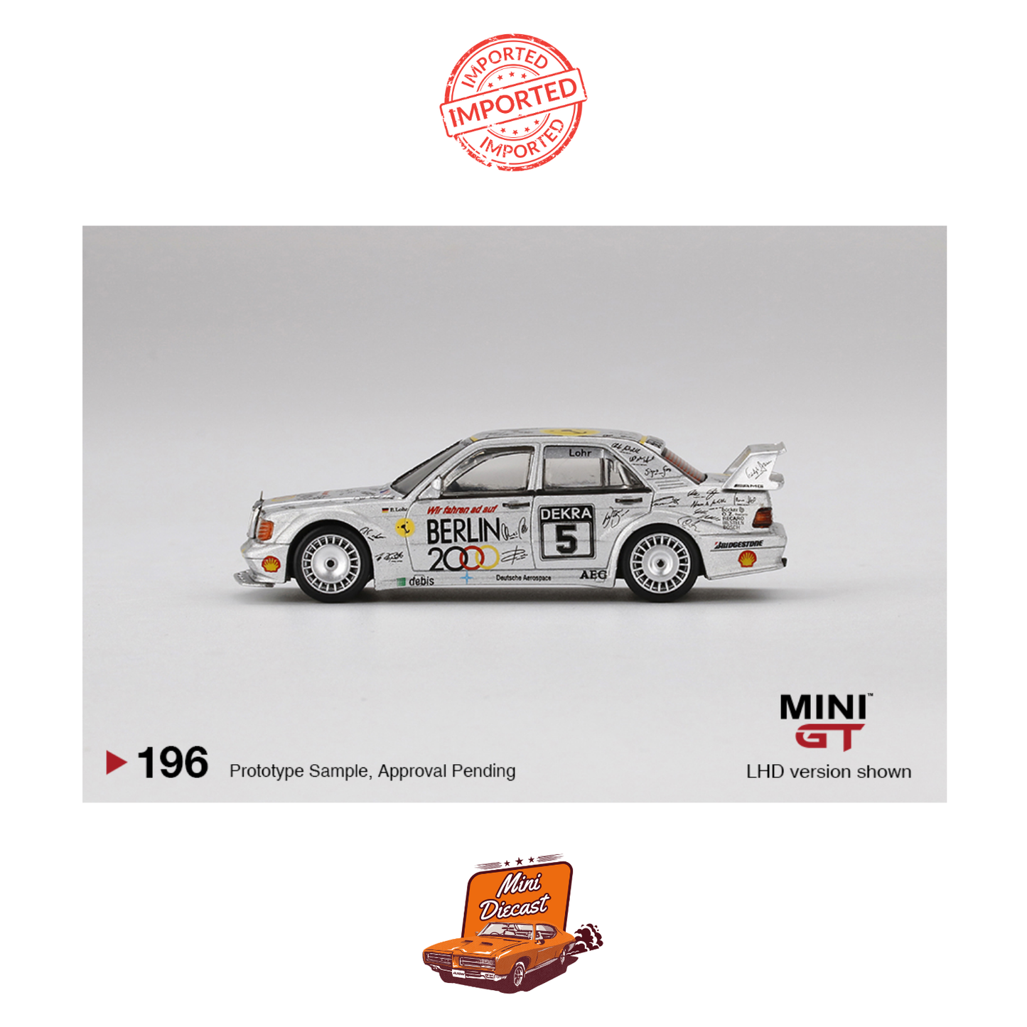 Mini GT #196 Mercedes-Benz 190E 2.5-16 Evolution II #5 (Imported)