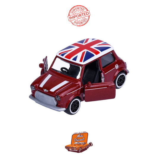 Majorette Premium Cars Mini Icons Mini Cooper 1.3L Red with UK Flag Livery (MDX26) (Imported)